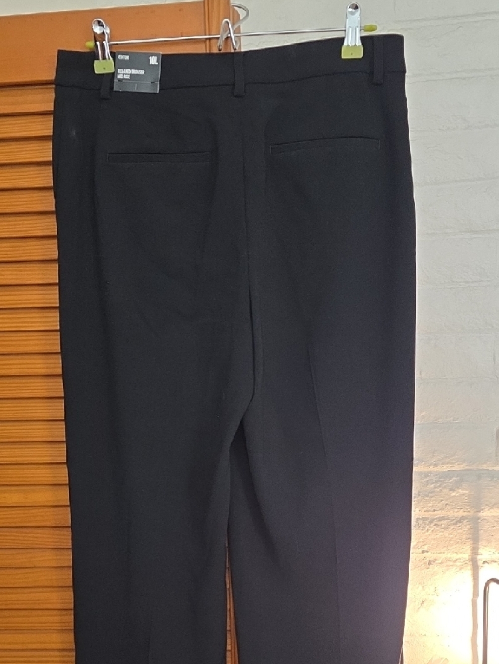 Express Black Editor Relaxed Trouser Mid Rise Dress Pants - Express - Picture 3 of 4